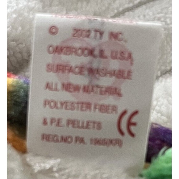 2001 Ty Beanie Babies 6 inch Zoom the Sea Turtle Rainbow Shell Tag Errors - Picture 11 of 11